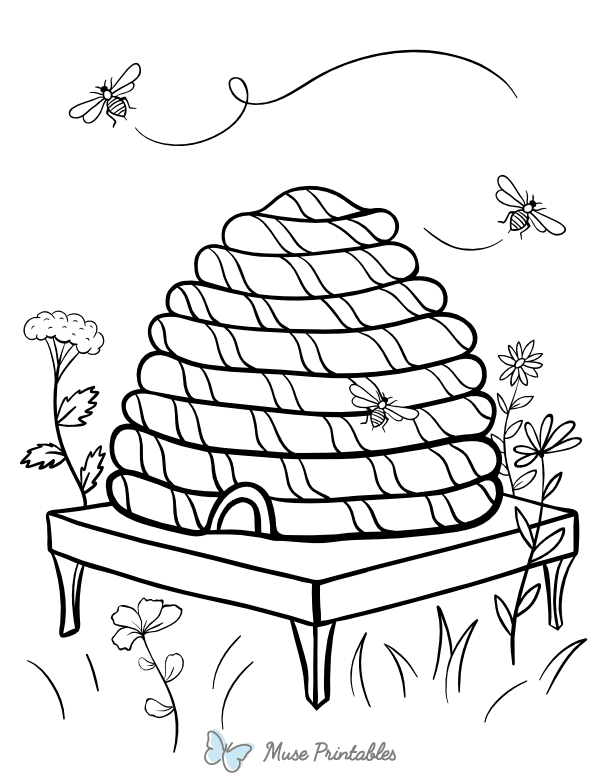 35 Busy Beehive Coloring Pages Printable 28