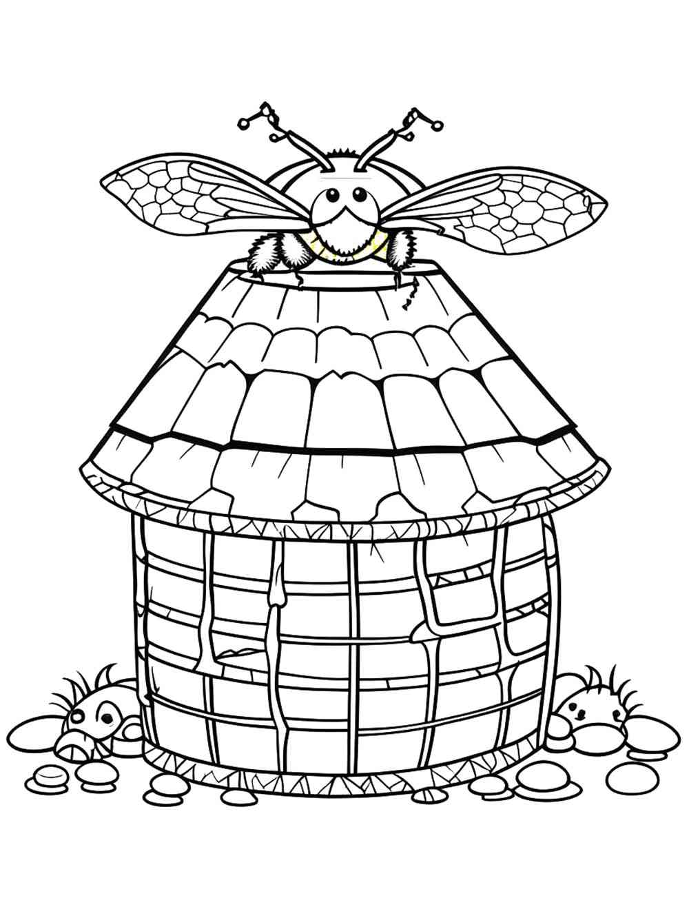 35 Busy Beehive Coloring Pages Printable 3