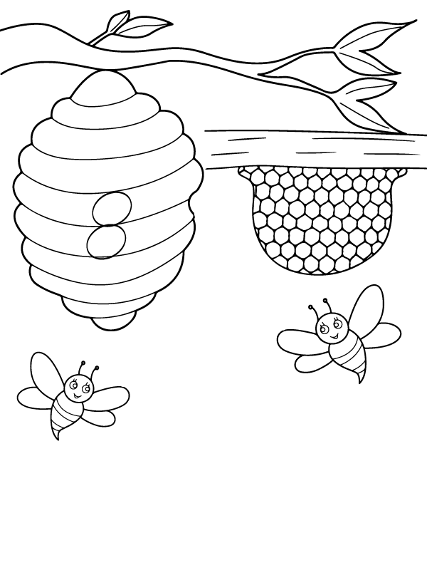 35 Busy Beehive Coloring Pages Printable 31