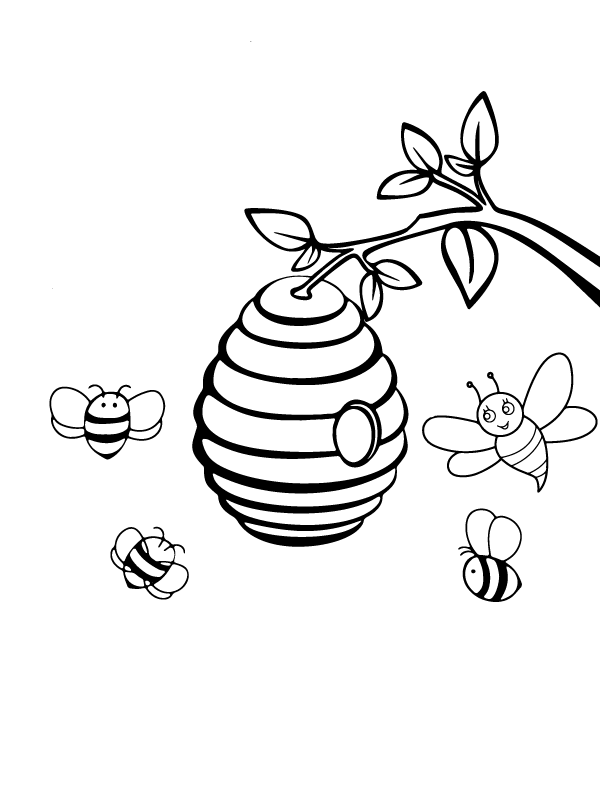 35 Busy Beehive Coloring Pages Printable 5