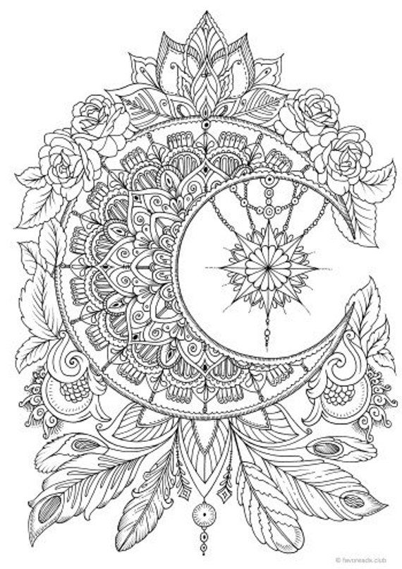 37 Celestial Sun And Moon Coloring Pages Printable 12