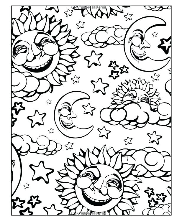 37 Celestial Sun And Moon Coloring Pages Printable 13