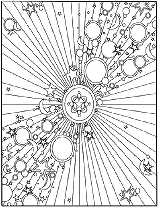 37 Celestial Sun And Moon Coloring Pages Printable 14