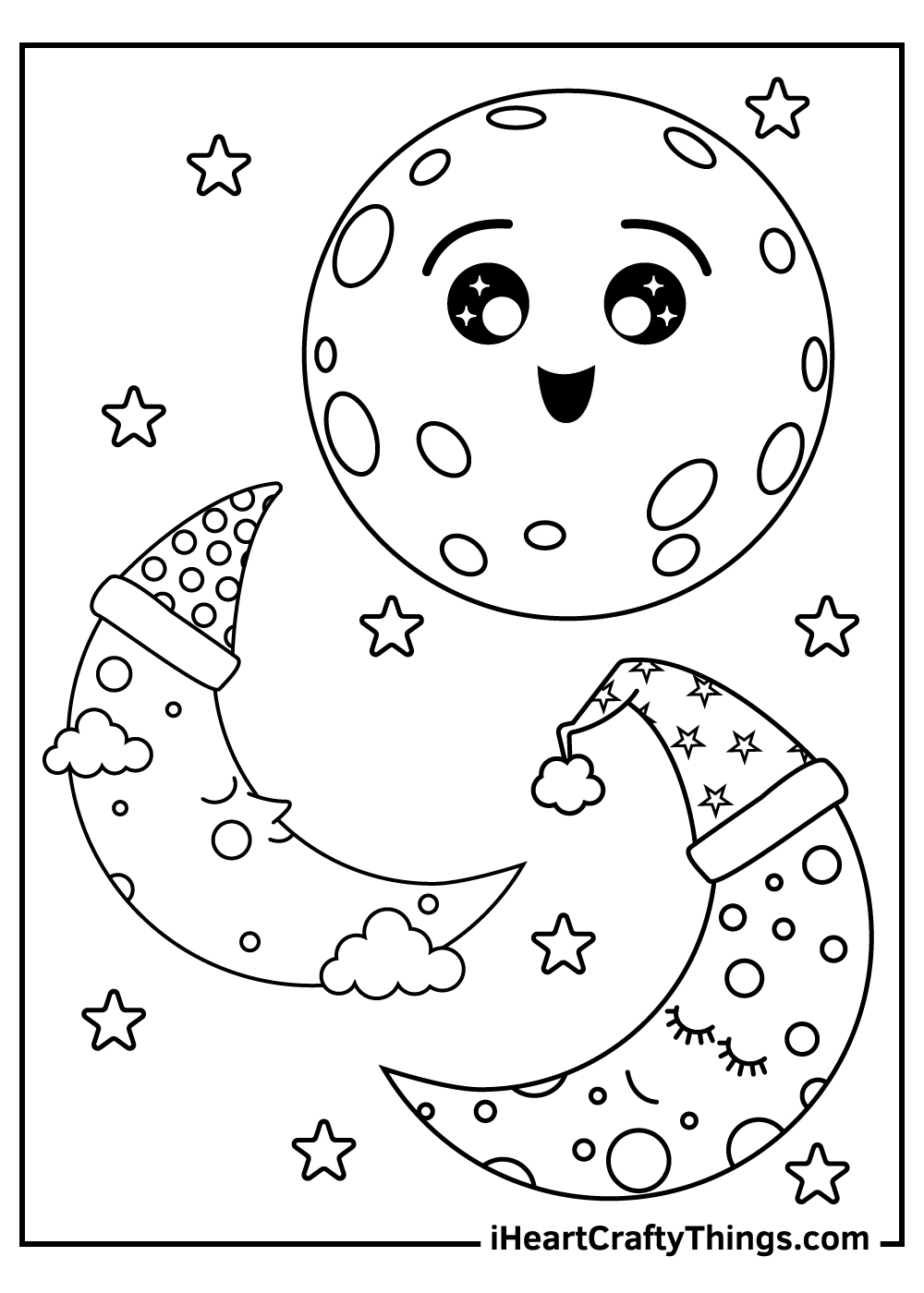 37 Celestial Sun And Moon Coloring Pages Printable 17