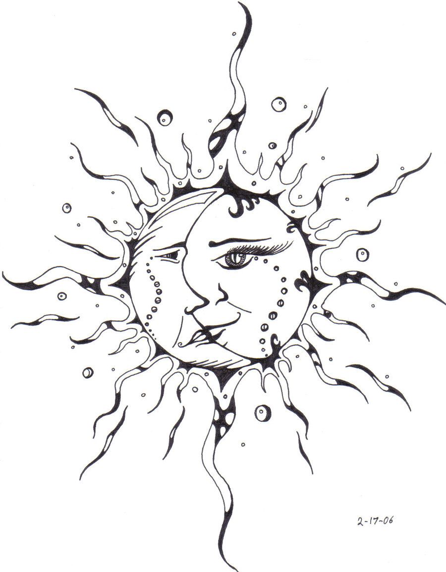 37 Celestial Sun And Moon Coloring Pages Printable 22