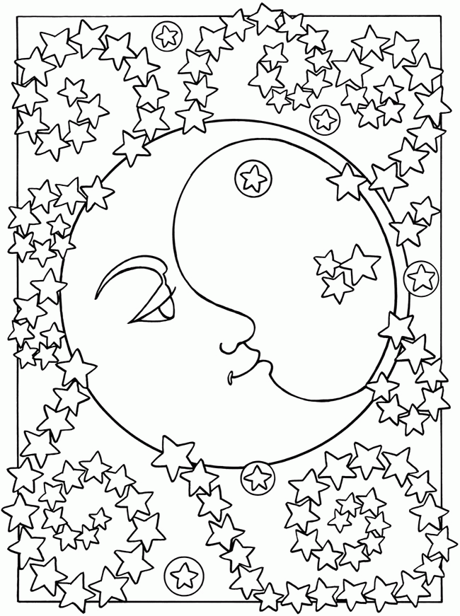 37 Celestial Sun And Moon Coloring Pages Printable 35