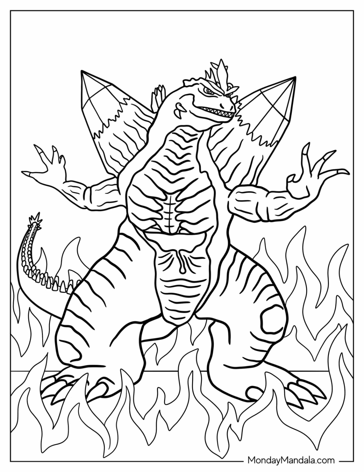 37 Legendary Godzilla Coloring Pages Printable 10