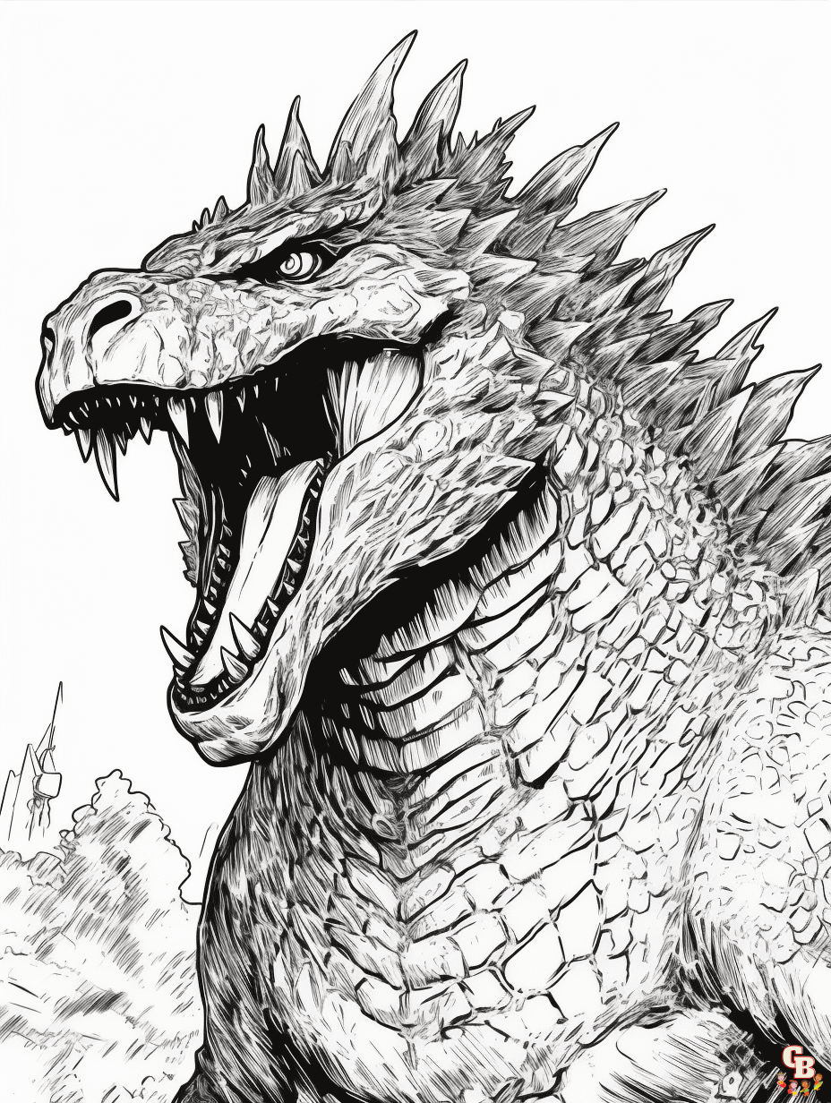 37 Legendary Godzilla Coloring Pages Printable 13