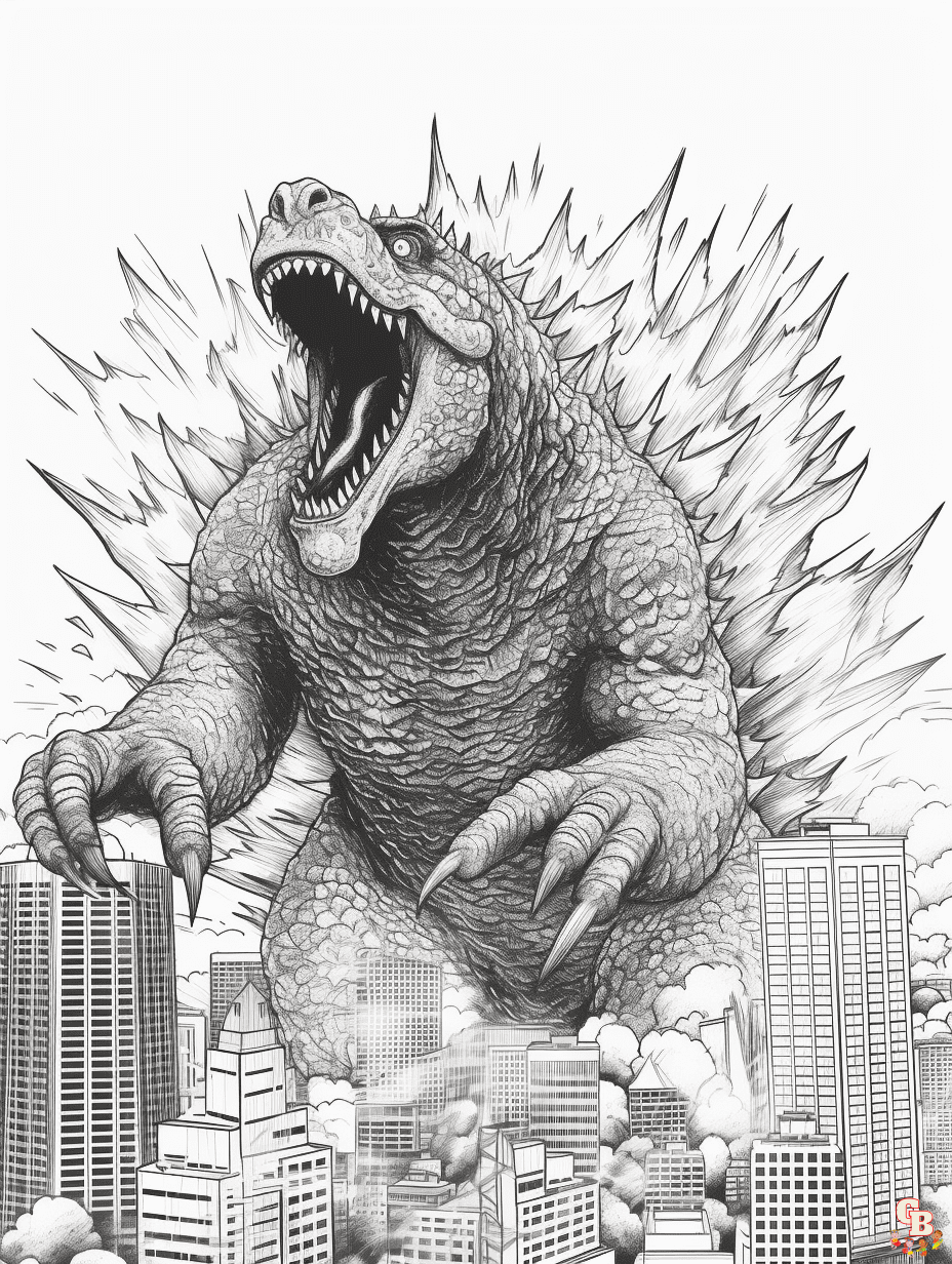 37 Legendary Godzilla Coloring Pages Printable 16