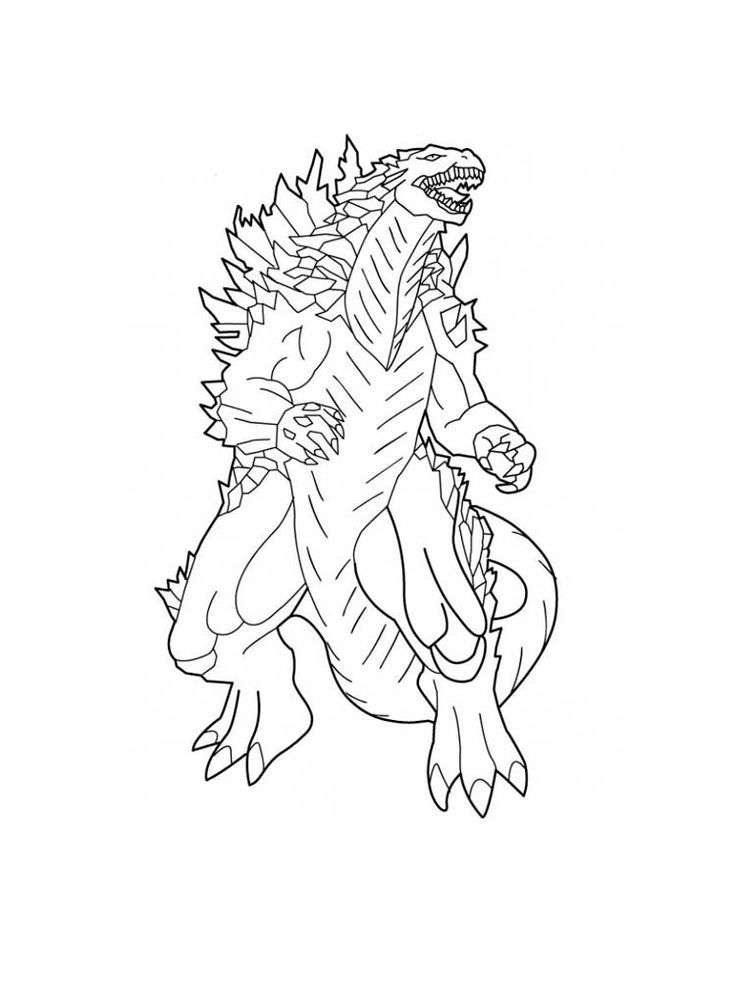 37 Legendary Godzilla Coloring Pages Printable 20