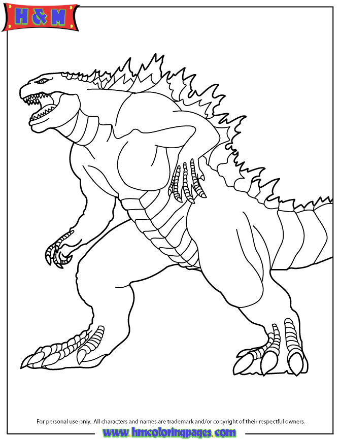 37 Legendary Godzilla Coloring Pages Printable 21