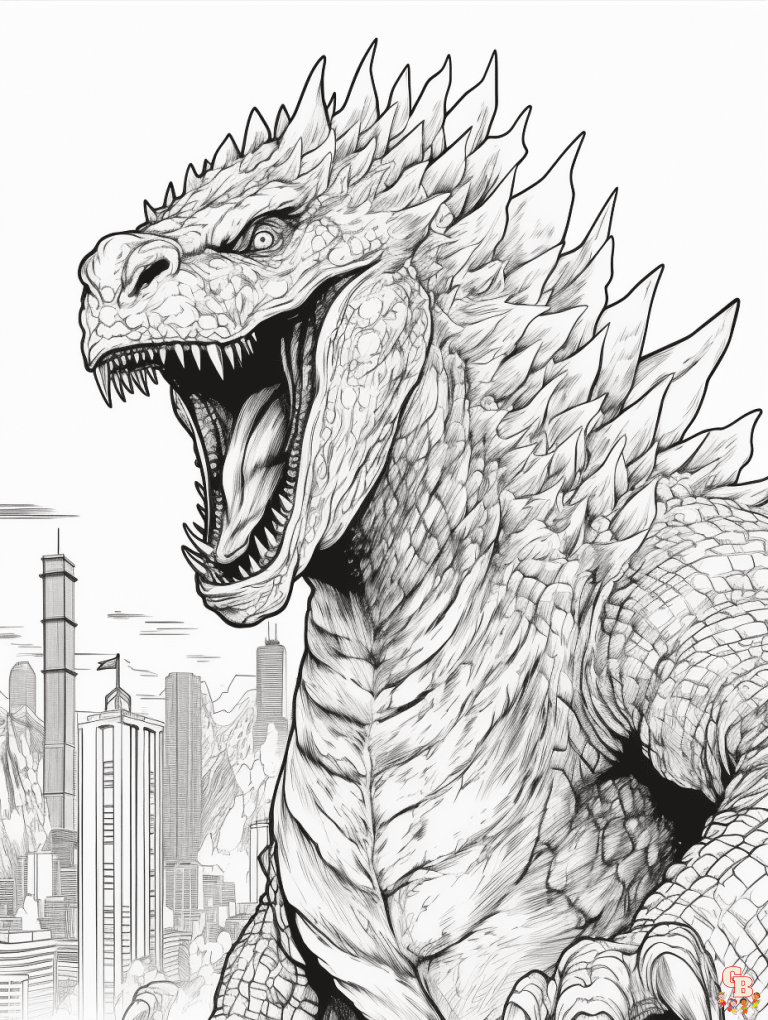 37 Legendary Godzilla Coloring Pages Printable 31