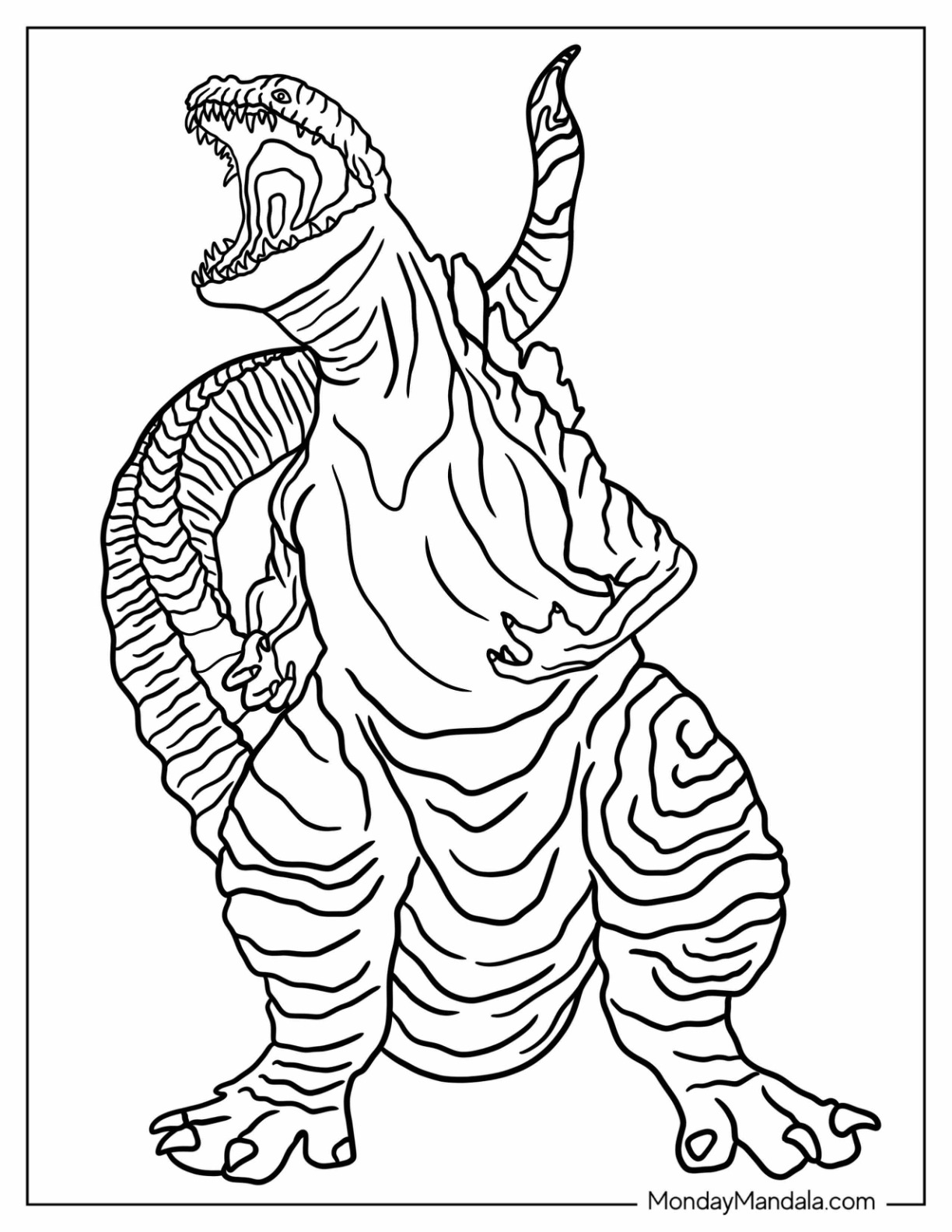37 Legendary Godzilla Coloring Pages Printable 33