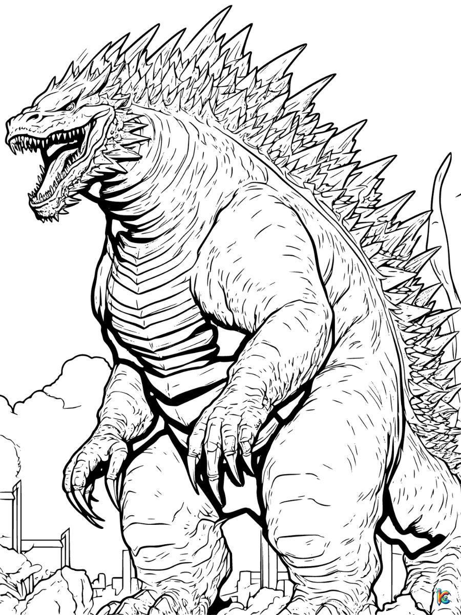 37 Legendary Godzilla Coloring Pages Printable 4