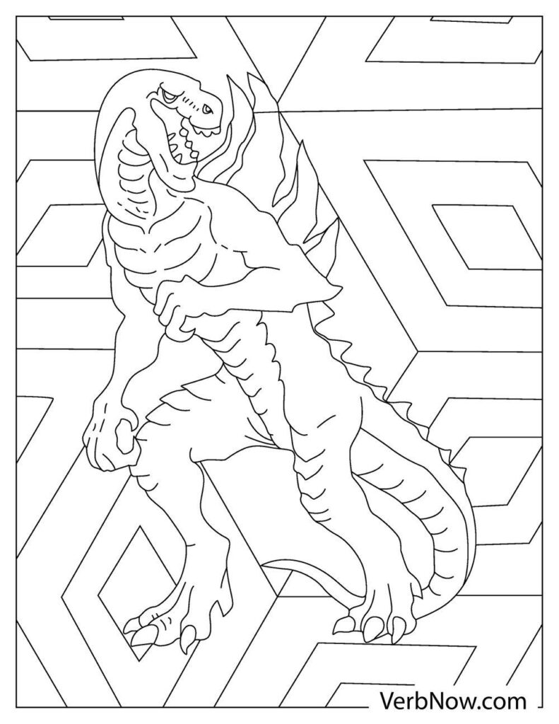 37 Legendary Godzilla Coloring Pages Printable 8