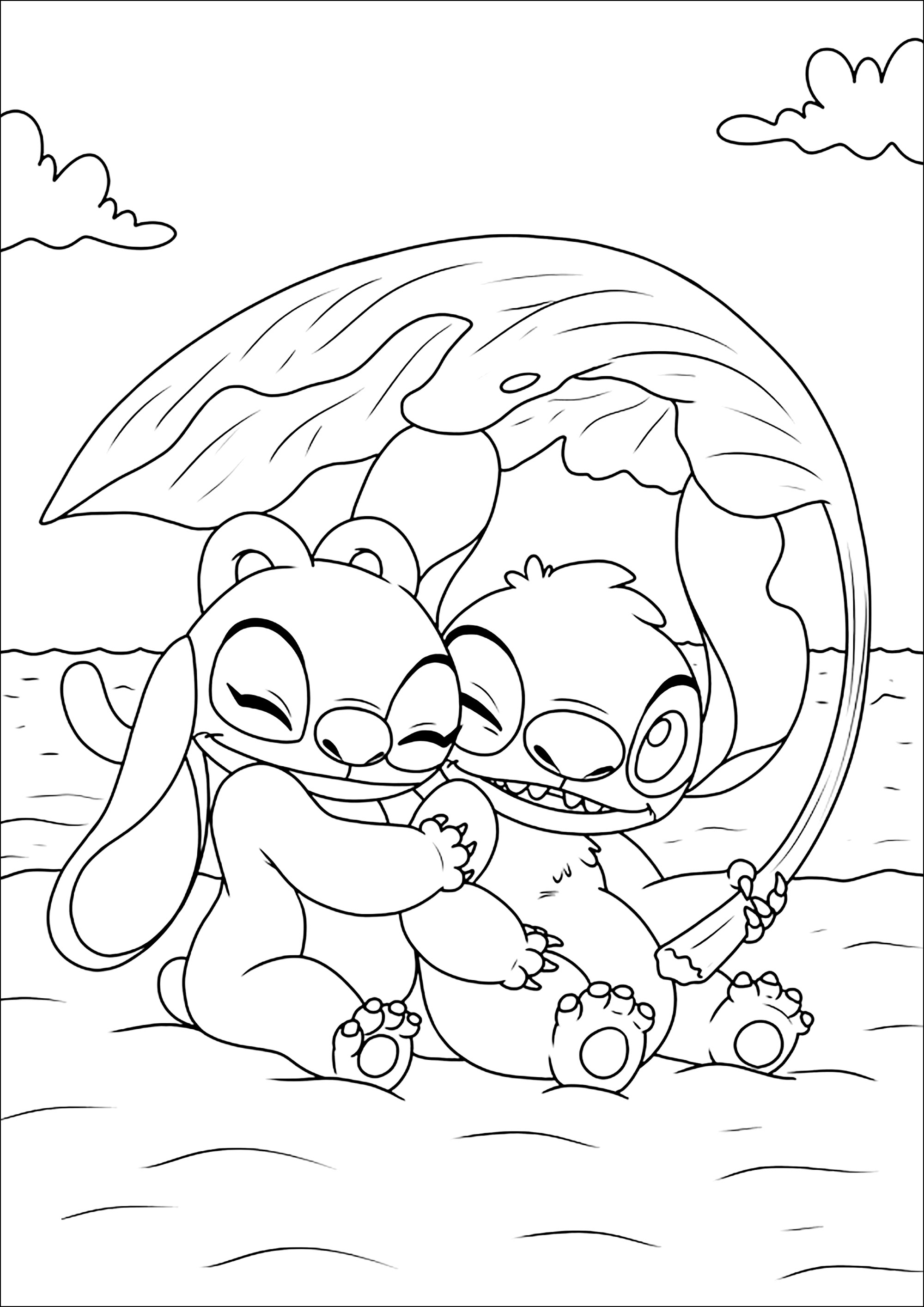 41 Lilo and Stitch Experiments Coloring Pages Printable