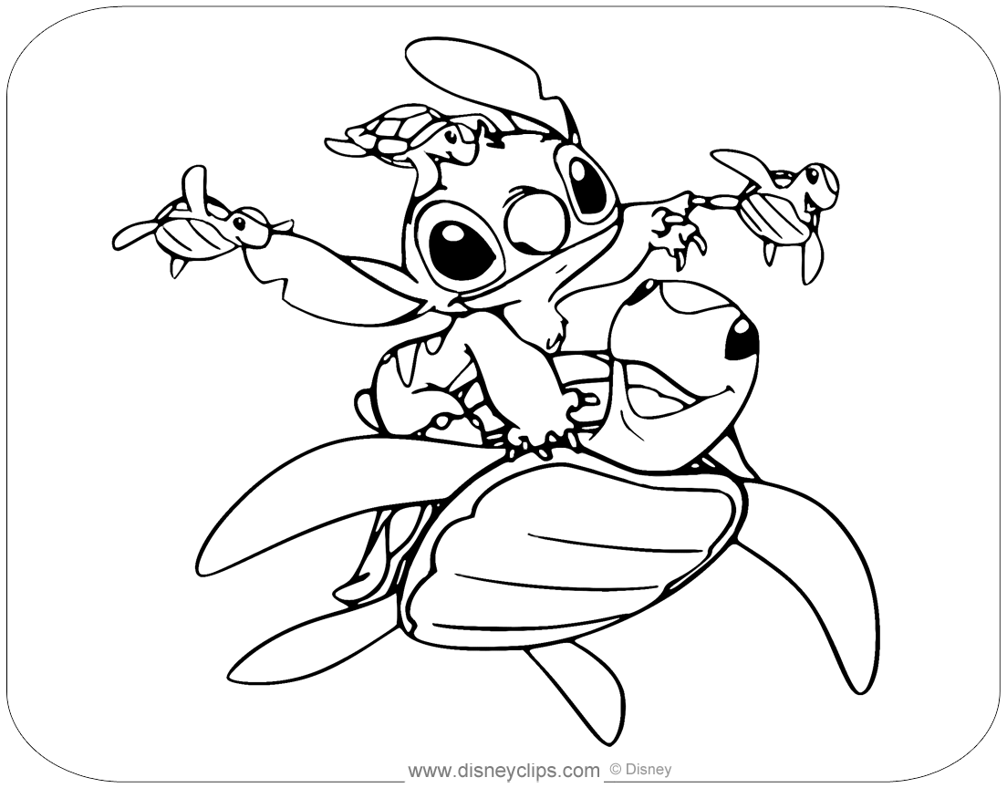 41 Lilo and Stitch Ohana Coloring Pages Printable