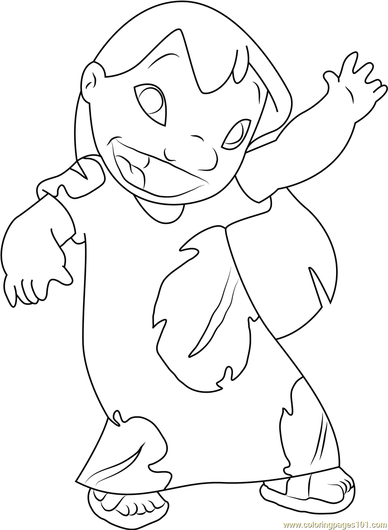 43 Lilo and Stitch Coloring Pages Easy Printable