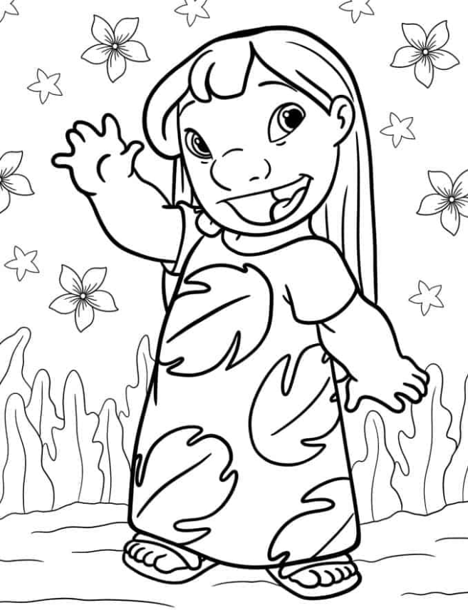 45 Lilo and Stitch Easter Coloring Pages Printable