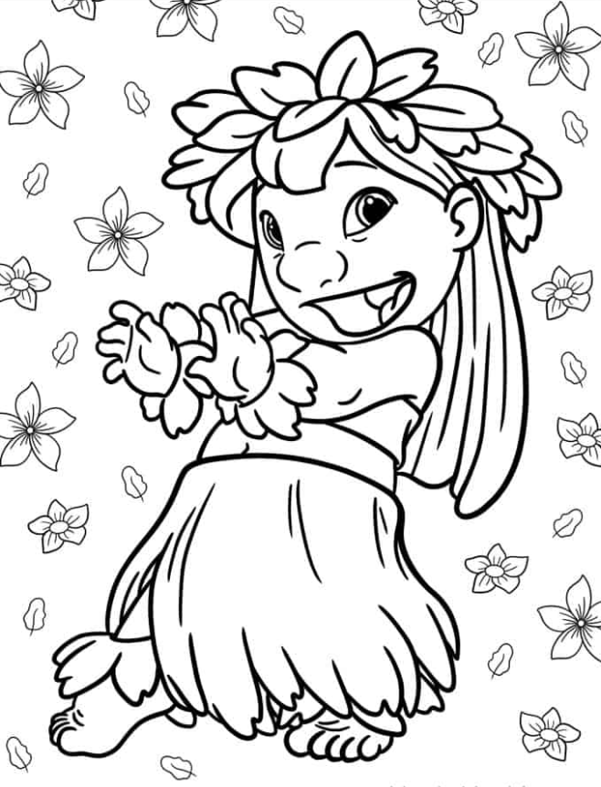 47 Lilo and Stitch Halloween Coloring Page Printable