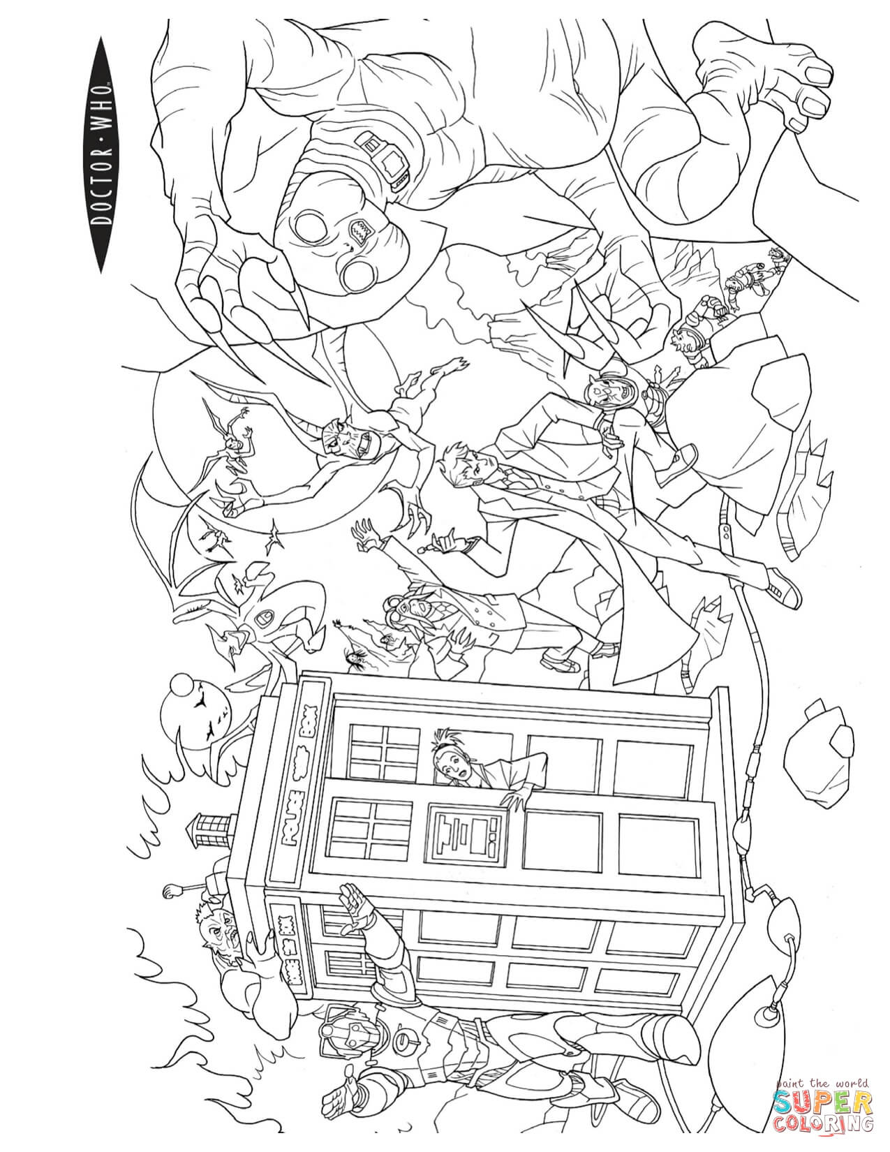 67 Doctor Who Coloring Pages Printable 65