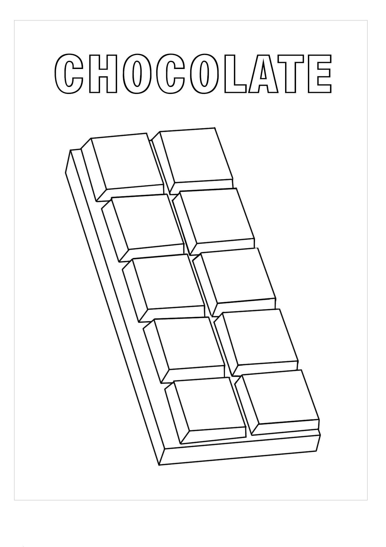 69 Delicious Chocolate Coloring Pages Printable 16