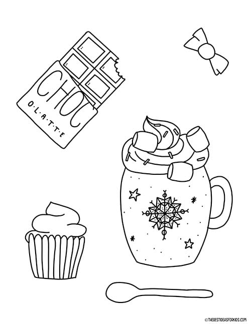 69 Delicious Chocolate Coloring Pages Printable 20