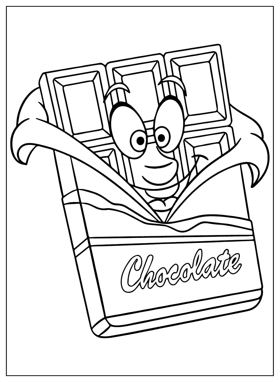 69 Delicious Chocolate Coloring Pages Printable 24