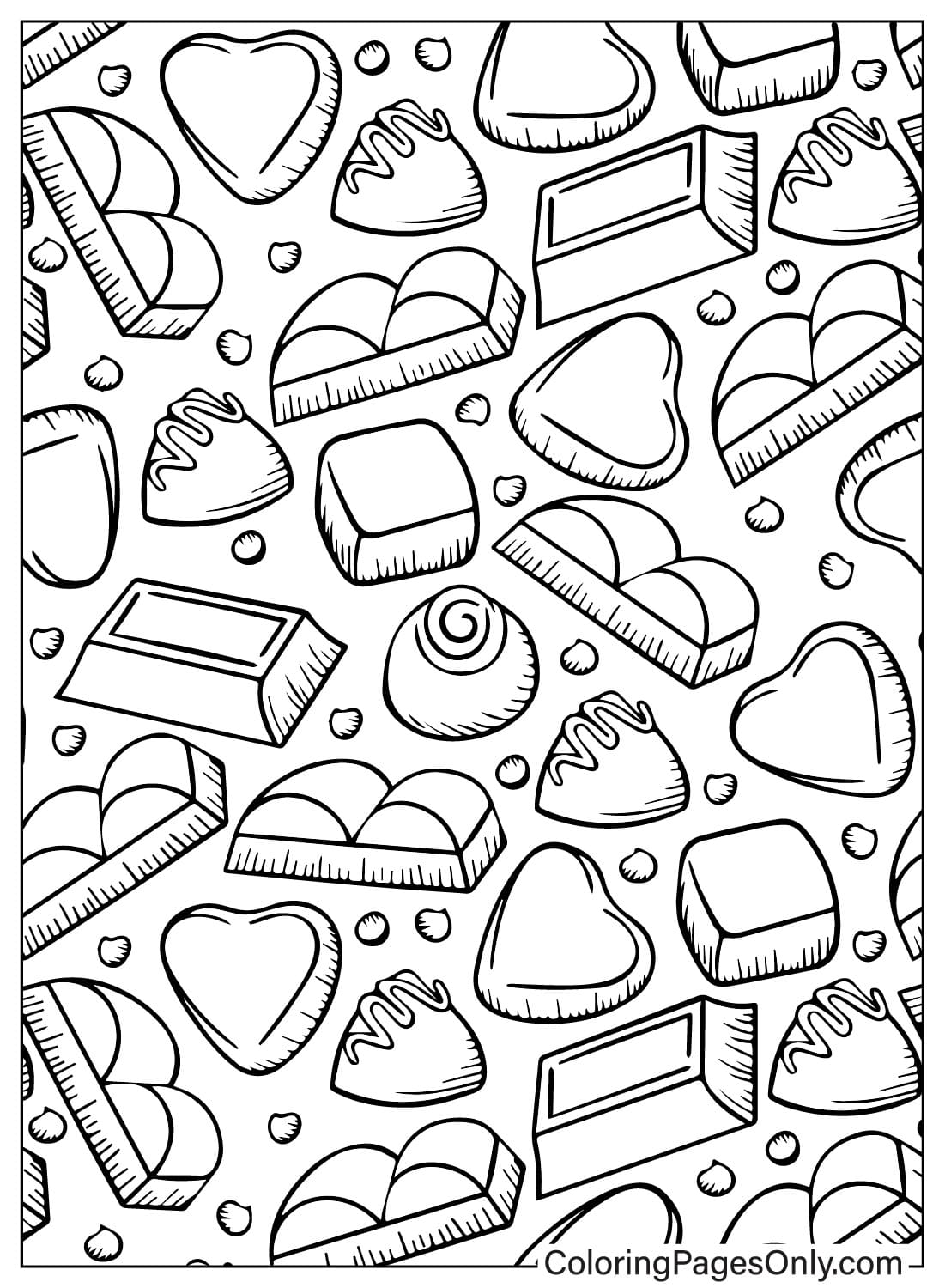 69 Delicious Chocolate Coloring Pages Printable 26