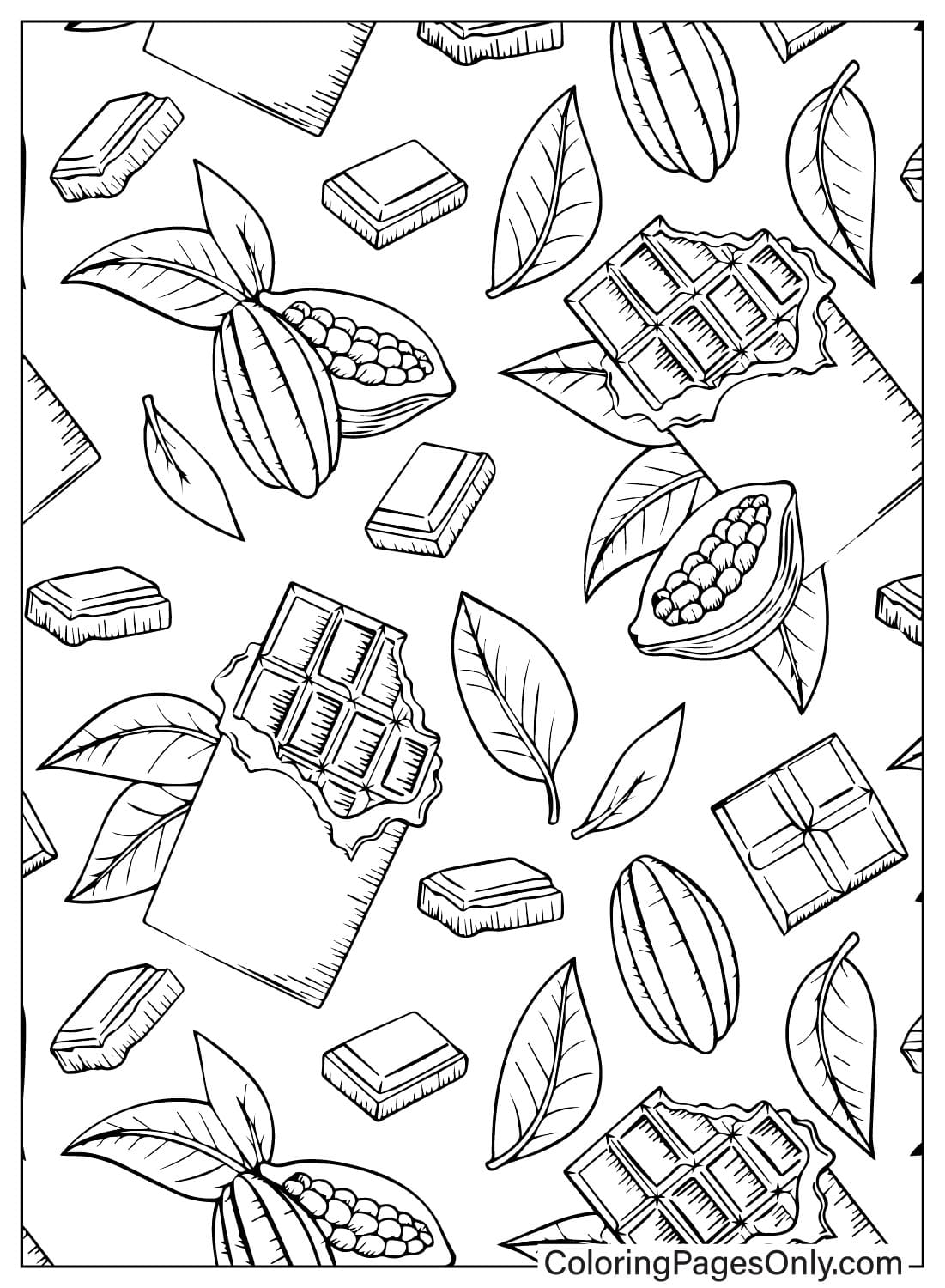 69 Delicious Chocolate Coloring Pages Printable 33