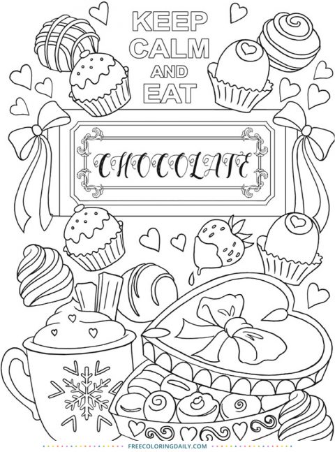 69 Delicious Chocolate Coloring Pages Printable 45