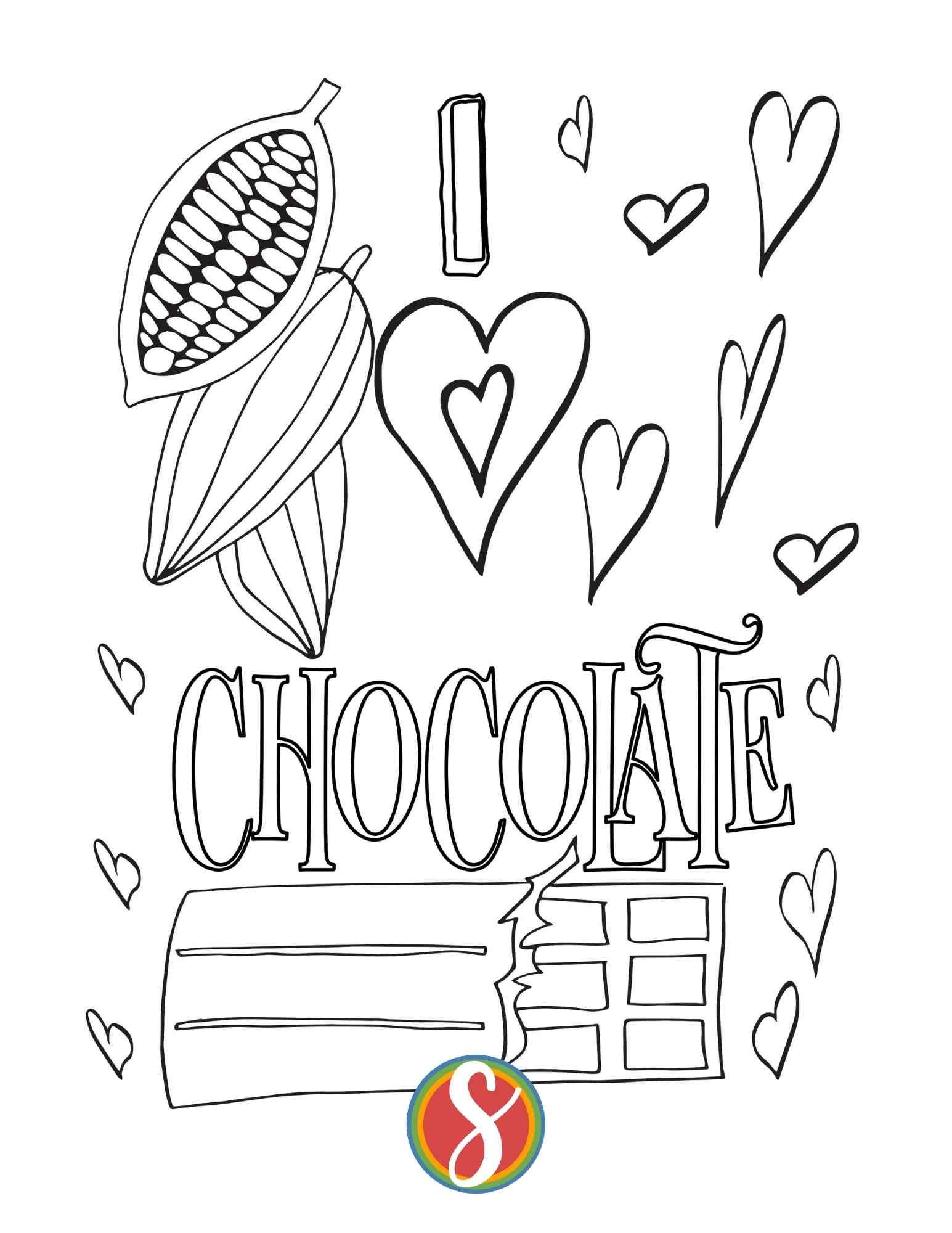 69 Delicious Chocolate Coloring Pages Printable 55