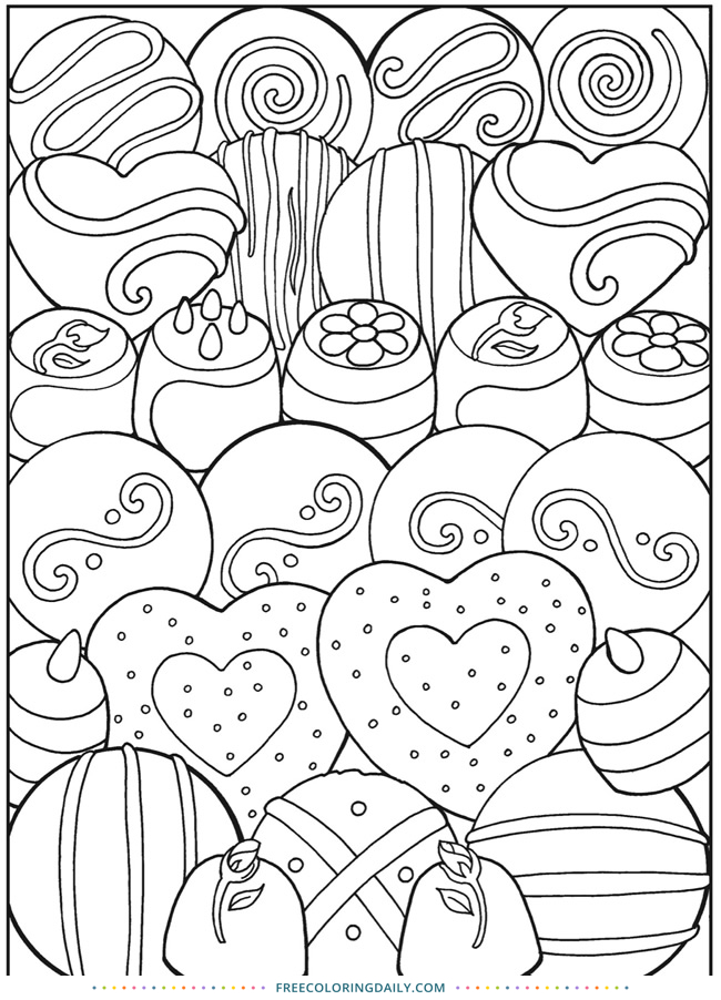 69 Delicious Chocolate Coloring Pages Printable 64