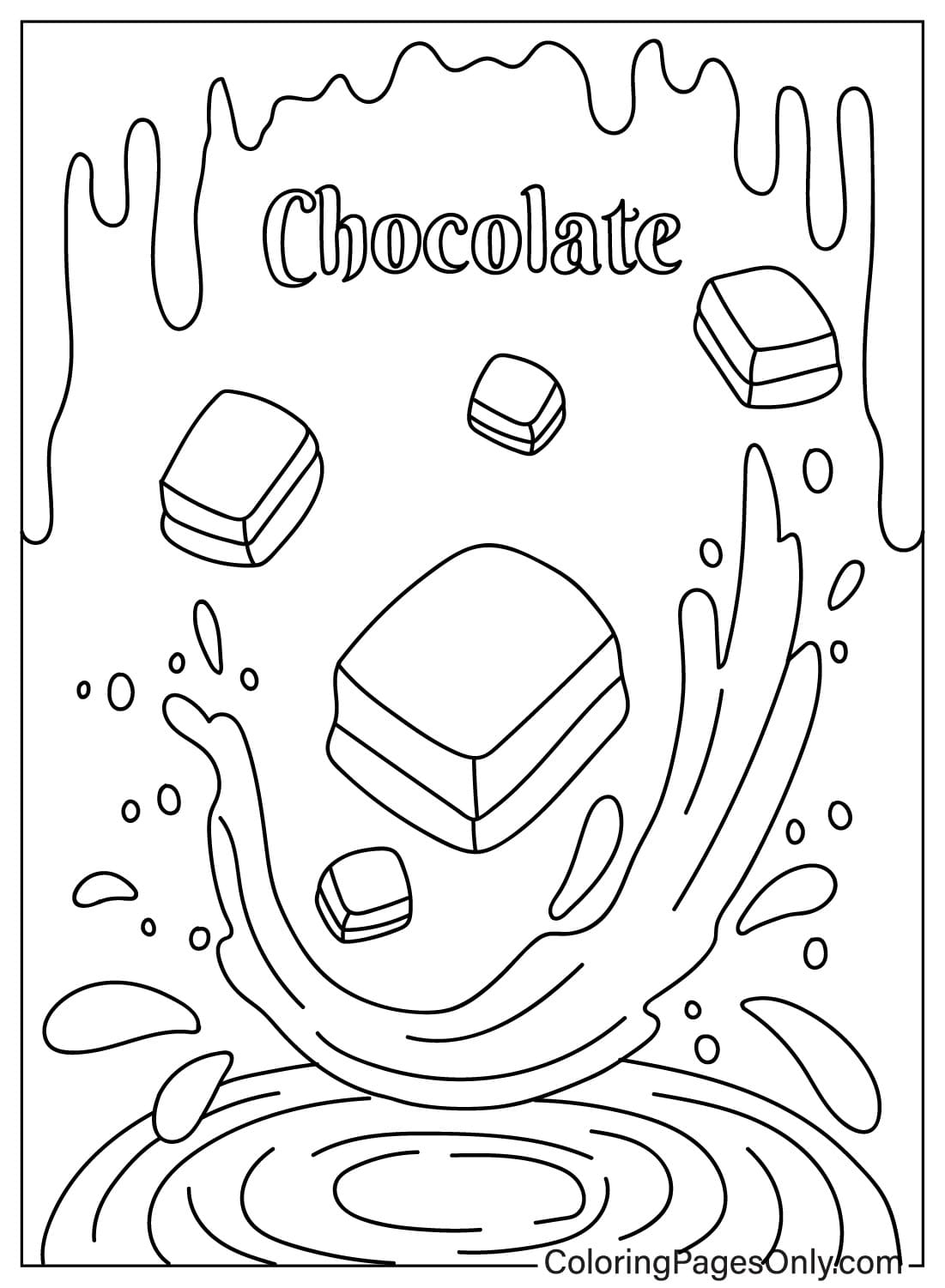 69 Delicious Chocolate Coloring Pages Printable 9