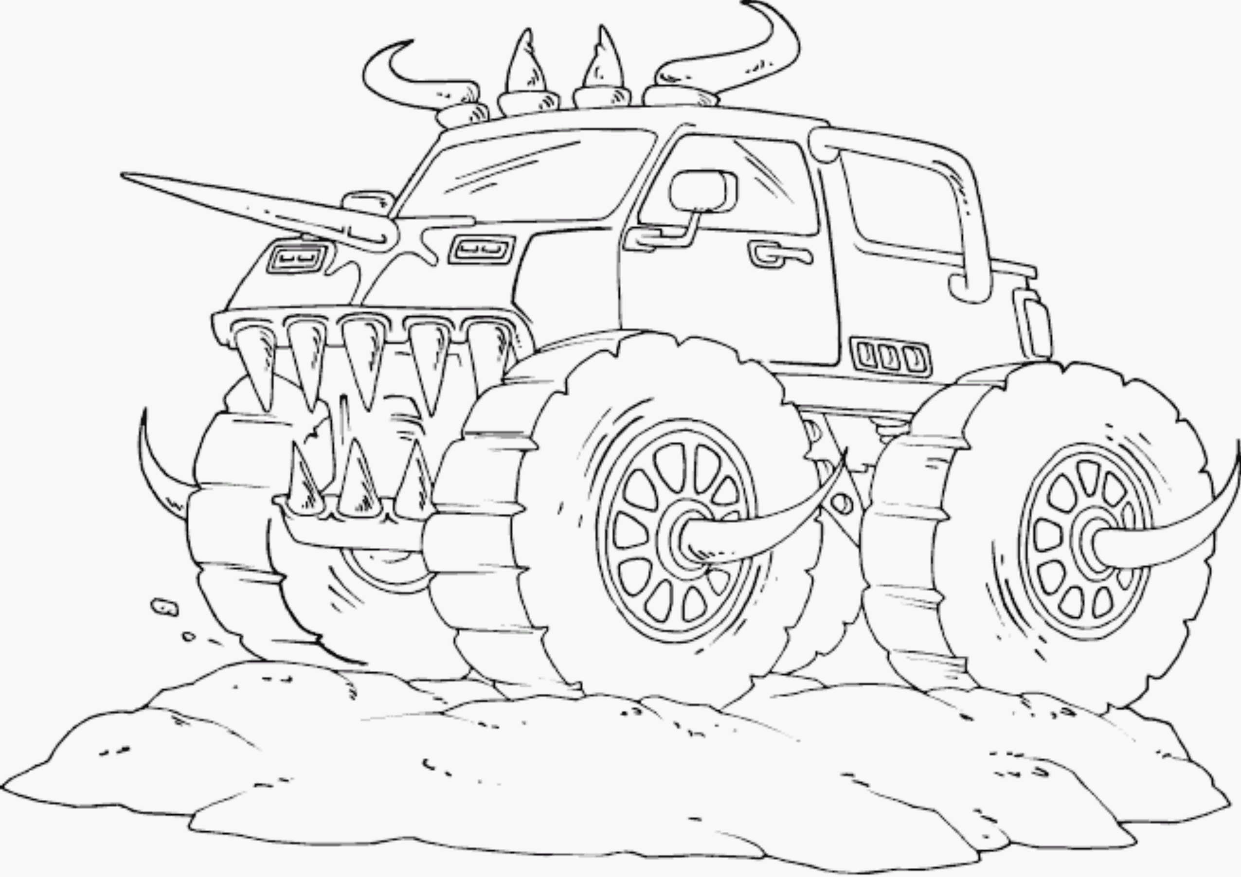 75 Monster Truck Coloring Pages for Kids Printable 12