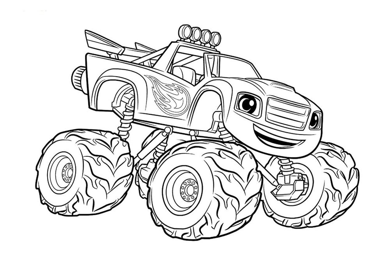 75 Monster Truck Coloring Pages for Kids Printable 14