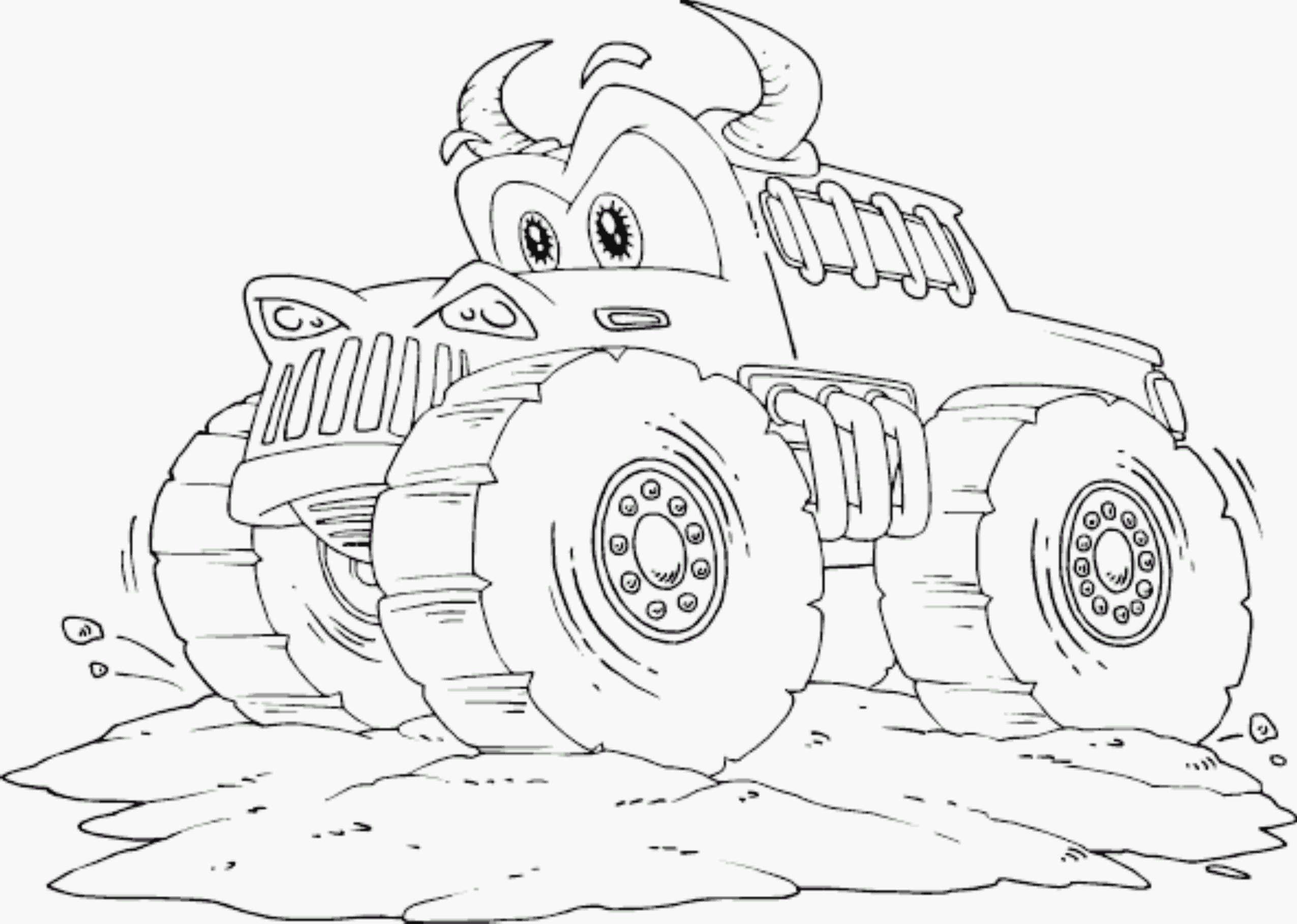 75 Monster Truck Coloring Pages for Kids Printable 15