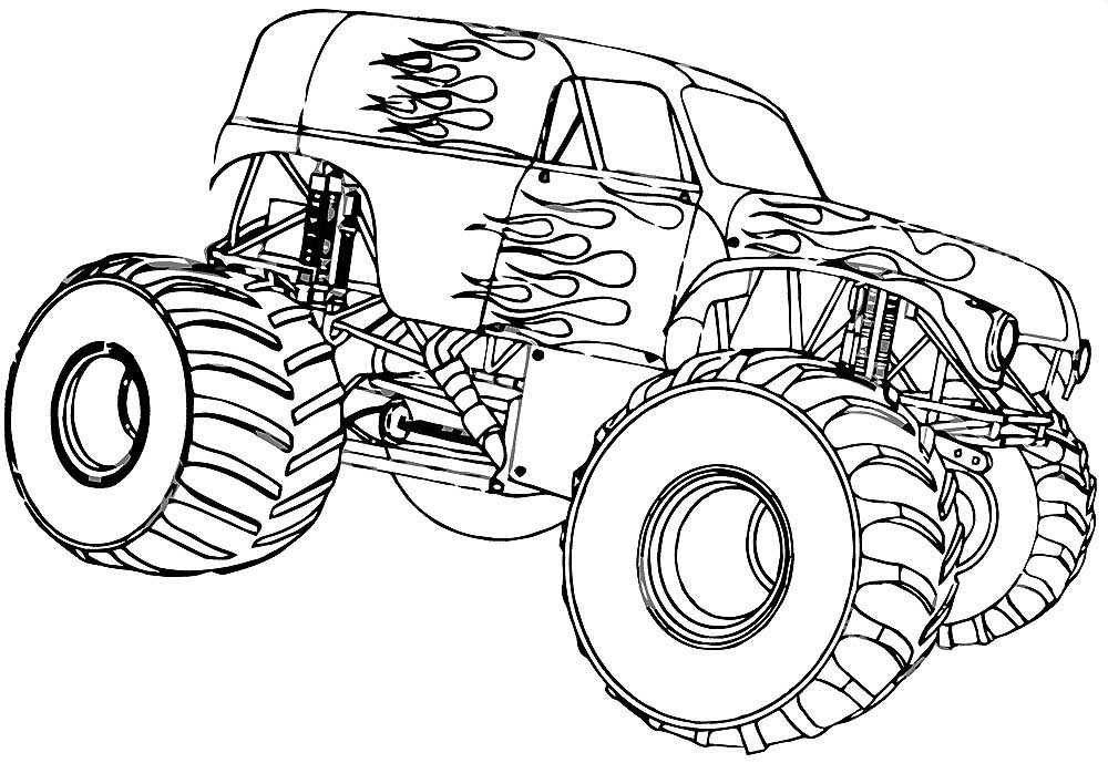 75 Monster Truck Coloring Pages for Kids Printable 16