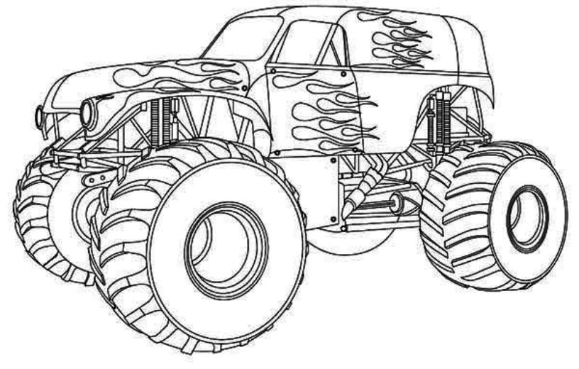 75 Monster Truck Coloring Pages for Kids Printable 17