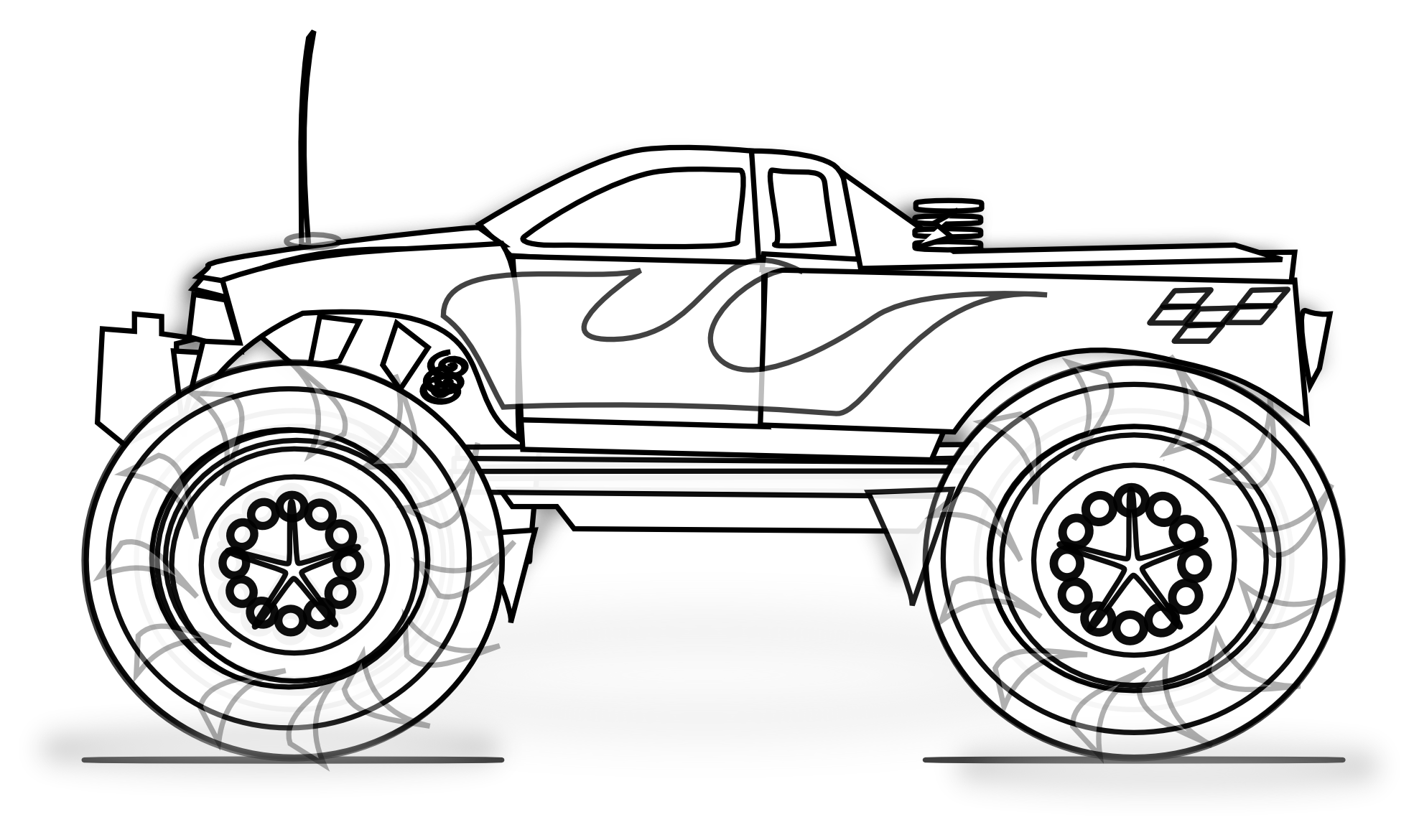 75 Monster Truck Coloring Pages for Kids Printable 19