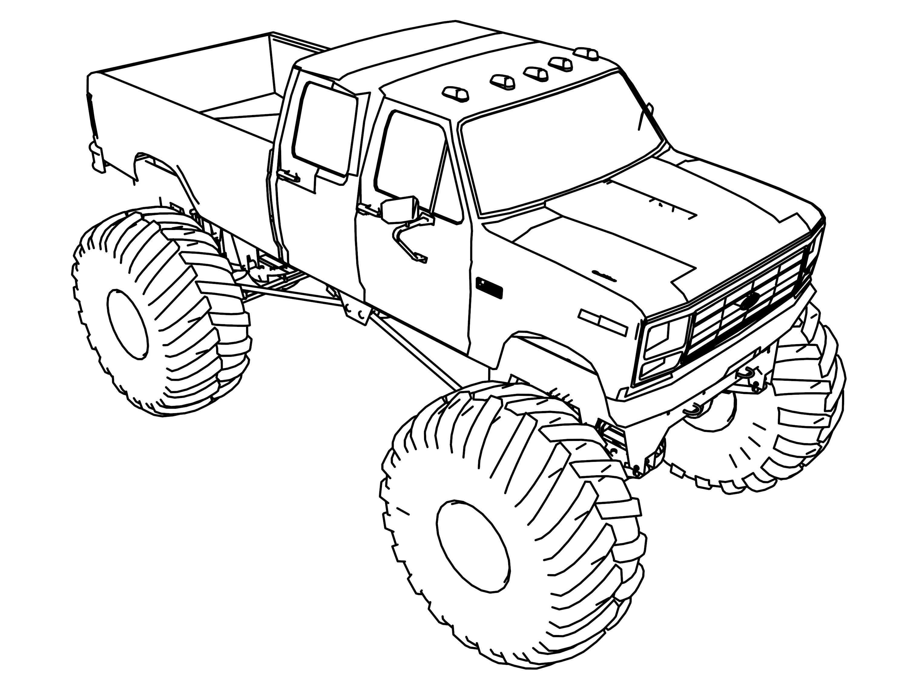 75 Monster Truck Coloring Pages for Kids Printable 2