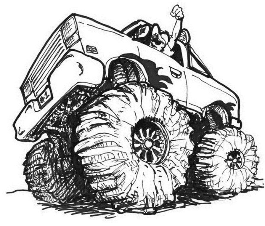 75 Monster Truck Coloring Pages for Kids Printable 20