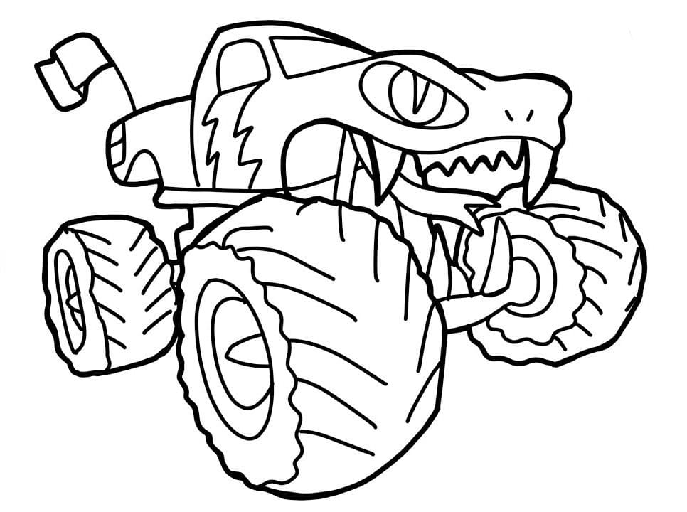 75 Monster Truck Coloring Pages for Kids Printable 22