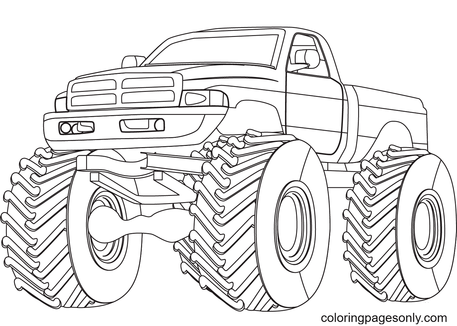 75 Monster Truck Coloring Pages for Kids Printable 26