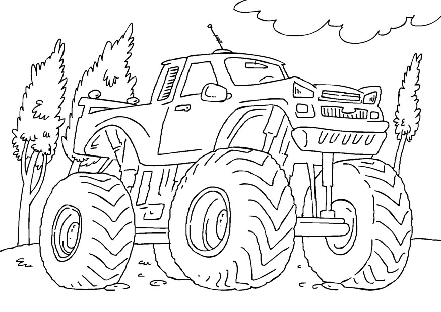 75 Monster Truck Coloring Pages for Kids Printable 29