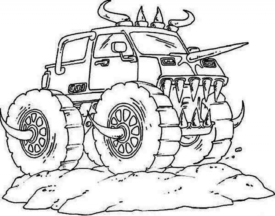 75 Monster Truck Coloring Pages for Kids Printable 34