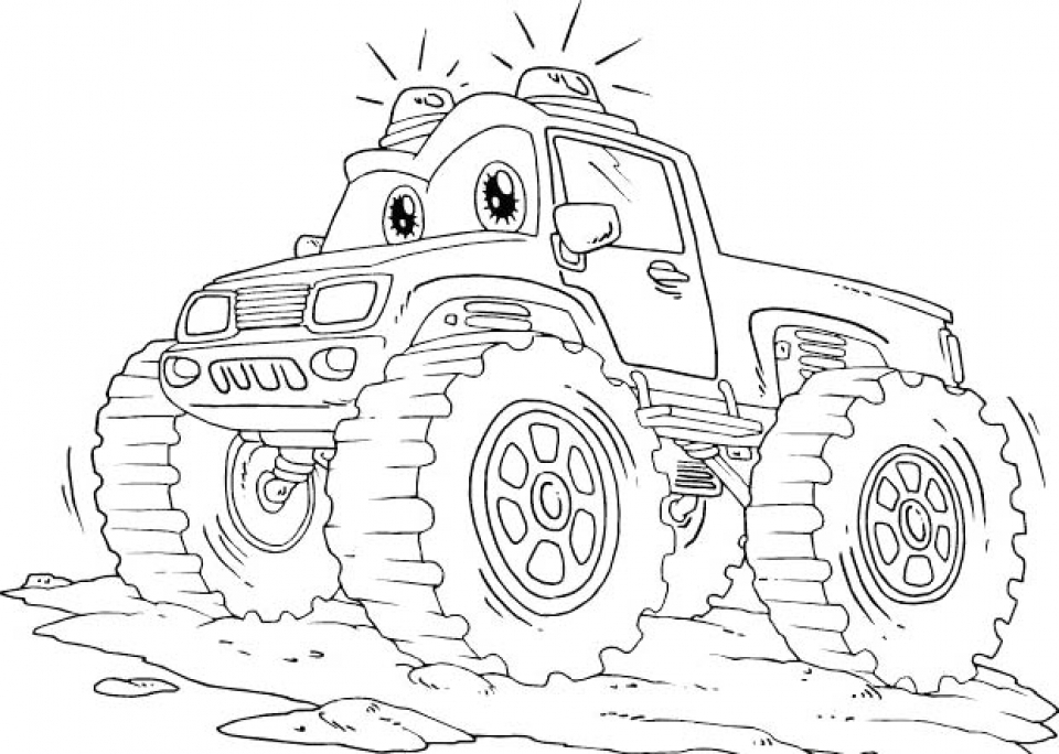 75 Monster Truck Coloring Pages for Kids Printable 43