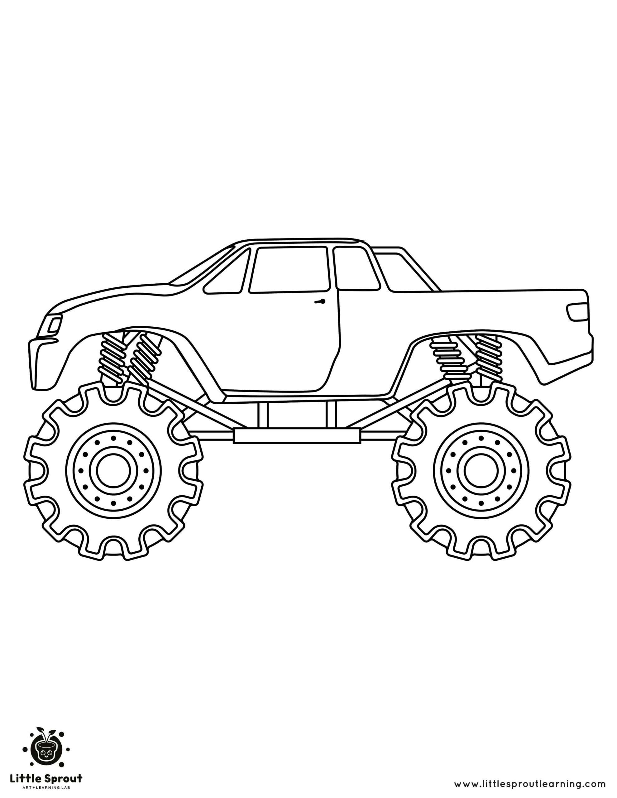 75 Monster Truck Coloring Pages for Kids Printable 47