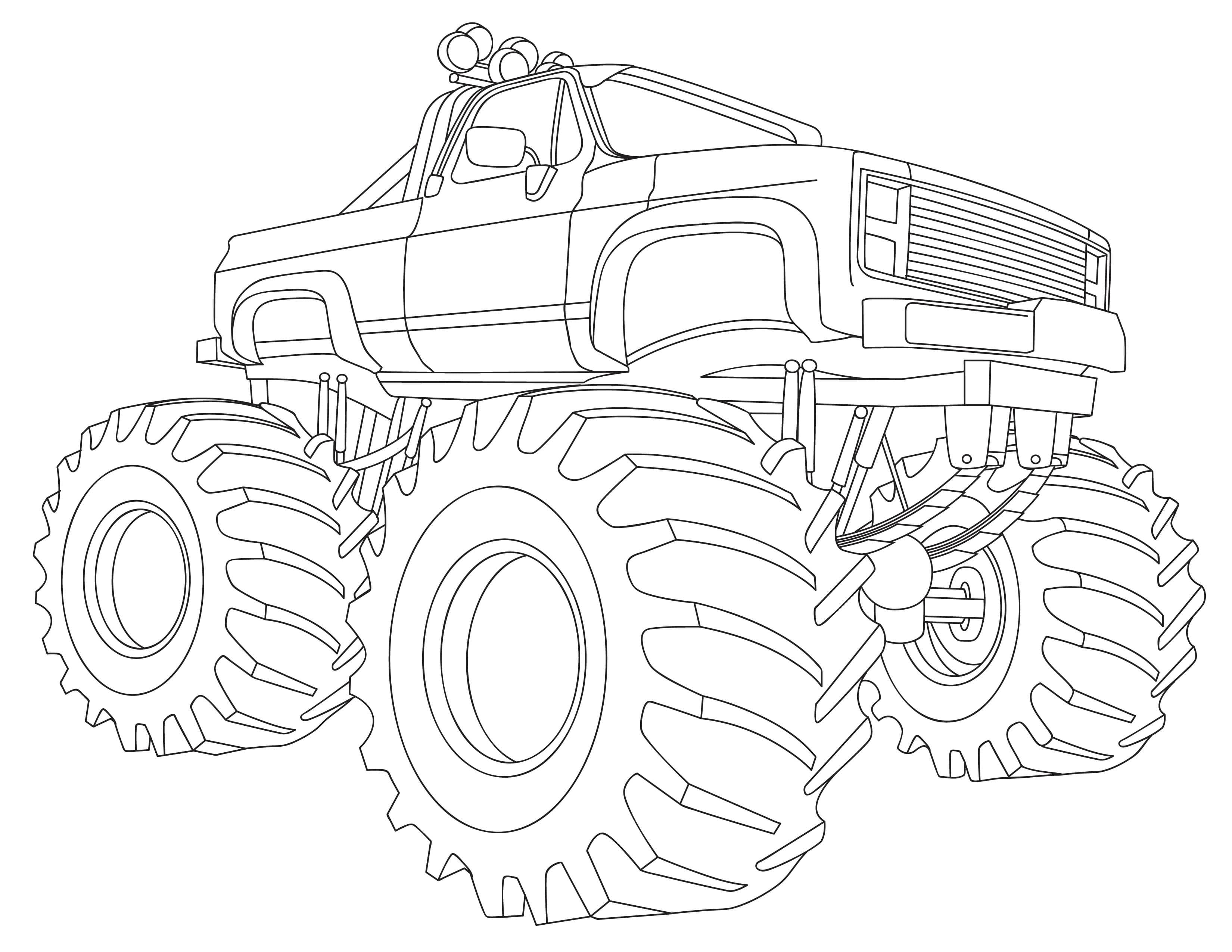 75 Monster Truck Coloring Pages for Kids Printable 5