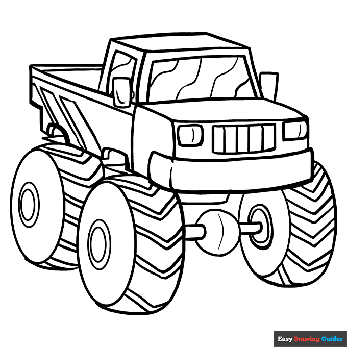 75 Monster Truck Coloring Pages for Kids Printable 50